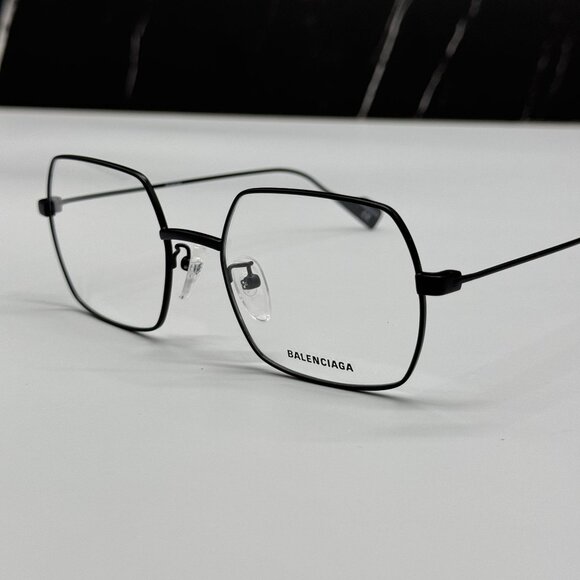 NEW BALENCIAGA BB0090O 001 SQUARE BLACK WOMEN EYEGLASSES BALENCIAGA - Picture 7 of 10
